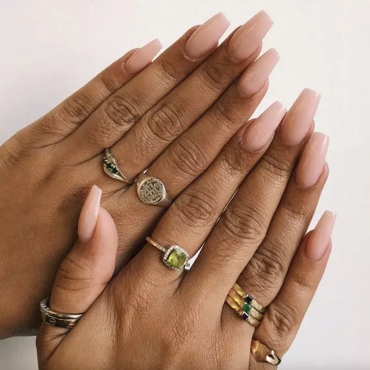 Square Nails Timeless Nude