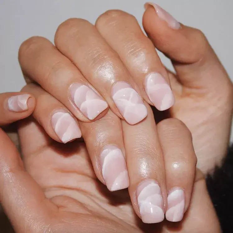 Square Nails Rose Quartz