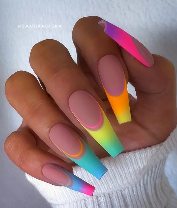 Ombre-French Rainbow 