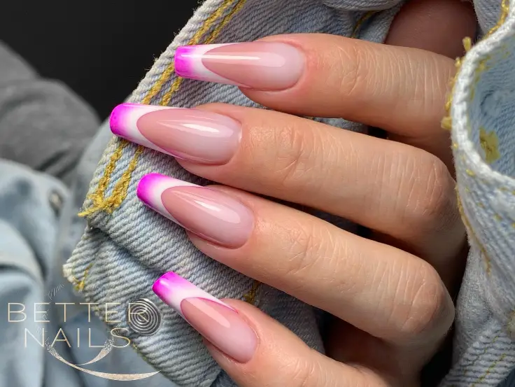 Pink French Nails 