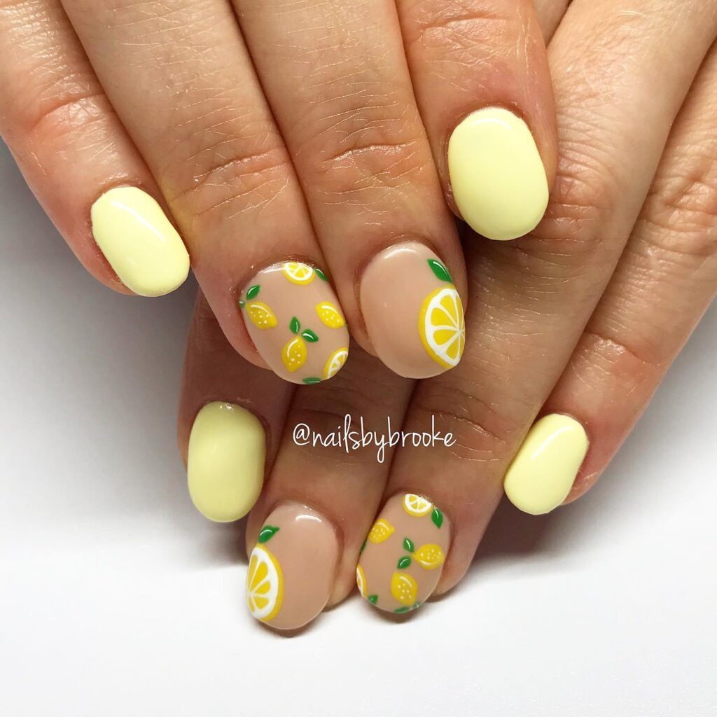 Lemonade nail design