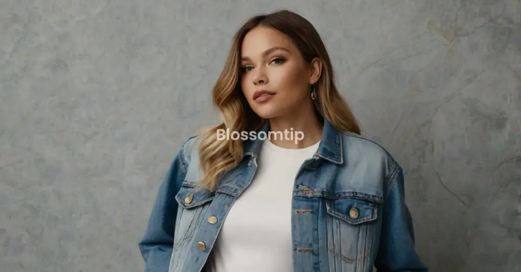 Denim Jacket with a White Dress